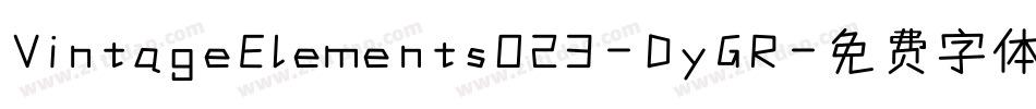 VintageElements023-DyGR字体转换