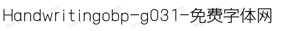 Handwritingobp-g031字体转换