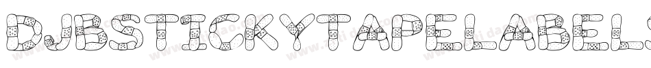 DjbStickyTapeLabelsStrips-Omy6字体转换