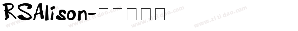 RSAlison字体转换