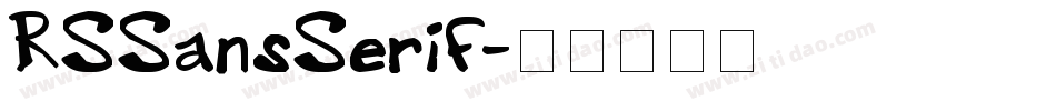 RSSansSerif字体转换