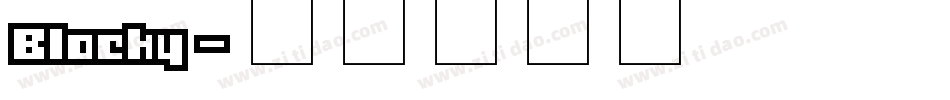 Blocky字体转换