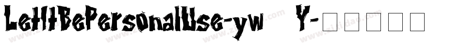 LetItBePersonalUse-yw11Y字体转换