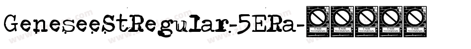 GeneseeStRegular-5ERa字体转换