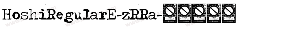 HoshiRegularE-zRRa字体转换