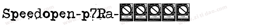 Speedopen-p7Ra字体转换