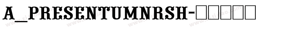 a_PresentumNrSh字体转换