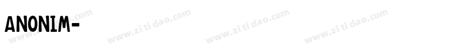 anonim字体转换