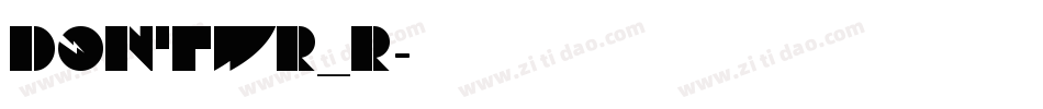 dontwr_r字体转换