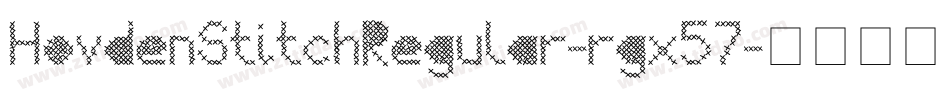 HovdenStitchRegular-rgx57字体转换