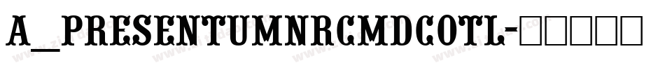 a_PresentumNrCmDcOtl字体转换