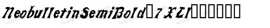NeobulletinSemiBold-7XLl字体转换
