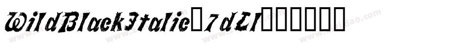 WildBlackItalic-7dLl字体转换