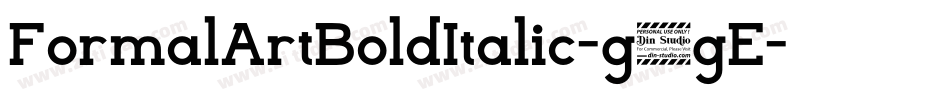 FormalArtBoldItalic-g1gE字体转换