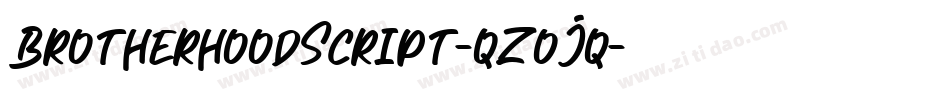 BrotherhoodScript-qZoJq字体转换