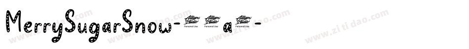 MerrySugarSnow-37a8字体转换