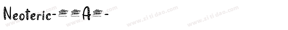 Neoteric-32A8字体转换