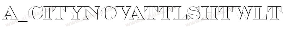 a_CityNovaTtlShTwLt字体转换