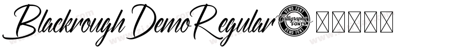 BlackroughDemoRegular字体转换