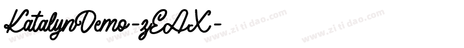 KatalynDemo-zEAX字体转换