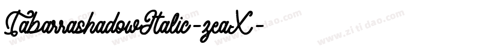 TabarrashadowItalic-zeaX字体转换
