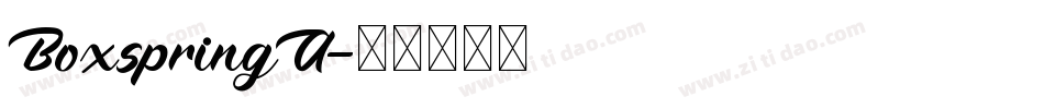 BoxspringA字体转换