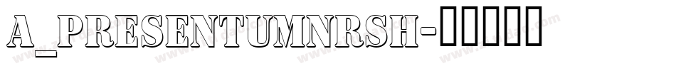 a_PresentumNrSh字体转换