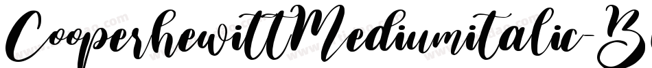 CooperhewittMediumitalic-B6Al字体转换