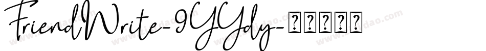 FriendWrite-9YYdy字体转换
