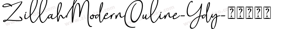 ZillahModernOuline-Ydy字体转换
