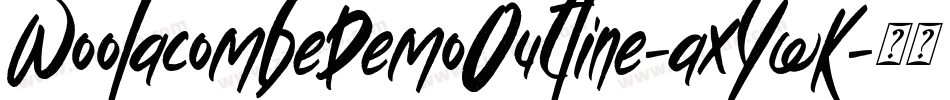 WoolacombeDemoOutline-axYwK字体转换 WoolacombeDemoOutline-axYwK字体转换