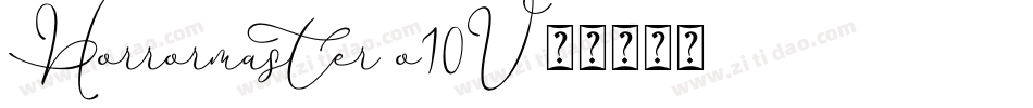 Horrormaster-o10V字体转换