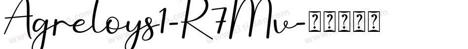 Agreloys1-R7Mv字体转换