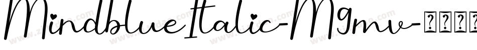 MindblueItalic-M9mv字体转换