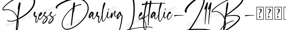 PressDarlingLeftalic-Z11B字体转换