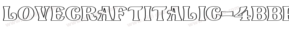 LoveCraftItalic-4BBP9字体转换