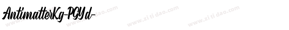 AntimatterKg-PGYd字体转换