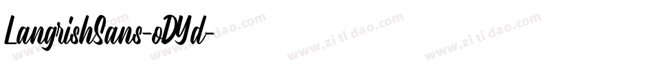 LangrishSans-oDYd字体转换