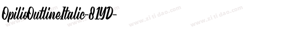 OpilioOutlineItalic-81YD字体转换