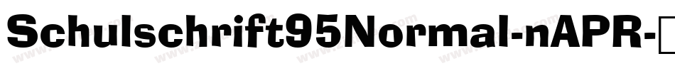 Schulschrift95Normal-nAPR字体转换
