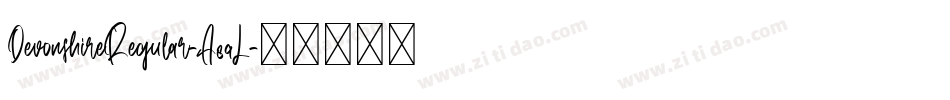 DevonshireRegular-A89L字体转换