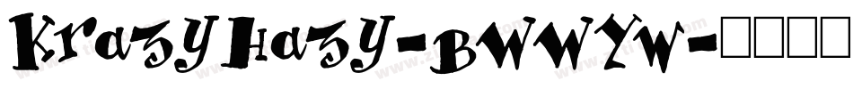KrazyHazy-BWWYw字体转换