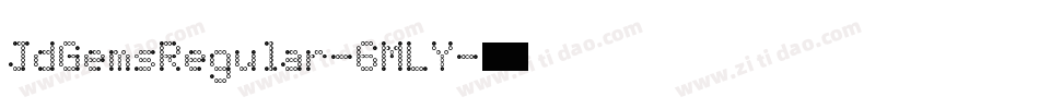 JdGemsRegular-6MLY字体转换