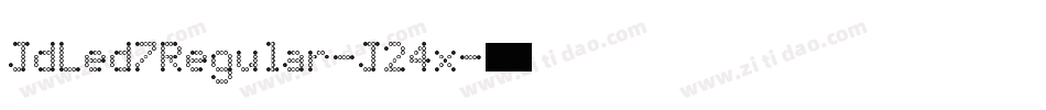 JdLed7Regular-J24x字体转换