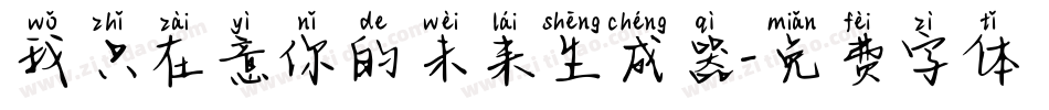 我只在意你的未来生成器字体转换