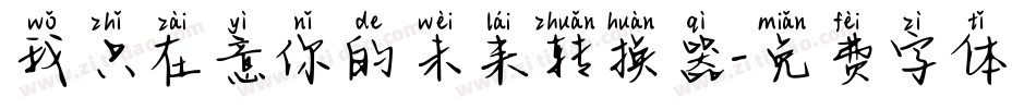 我只在意你的未来转换器字体转换