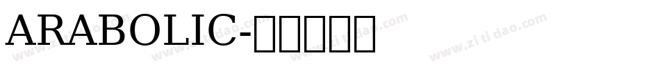 ARABOLIC字体转换