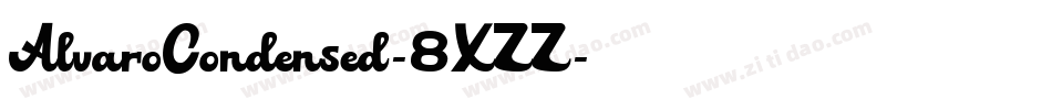 AlvaroCondensed-8XZZ字体转换