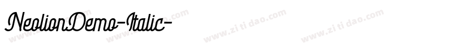 NeolionDemo-Italic字体转换
