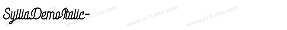 SylliaDemoItalic字体转换